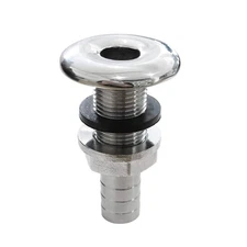 NRC&XRC Marine Grade Stainless Steel Barbed Short Straight Thru-Hull with
