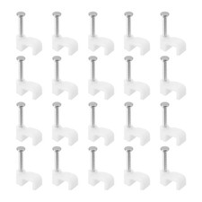 100pcs Cable Clips 4mm Nail in Cable Clips Cable Clamps Cable Tacks Cord Clips