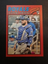 2026 Topps Heritage Carter Jensen Red Border RC #199 Royals
