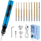 3-Speed Cordless Mini Drill Pen With 10 Small Drill Bits,Rechargeable Electri...