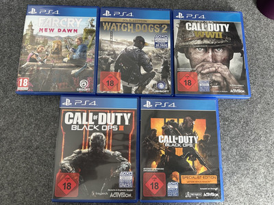 PS4 Playstation 4 Spielesammlung Call of Duty Watch Dogs Farcry 
