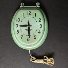 Vintage Johnny Clock Toilet Seat Wall Clock A...