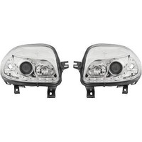 Scheinwerfer Passend FüR Set Renault Clio Baujahr 1998-2001 Klarglas/Chrom