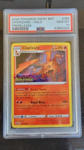 PSA 10 - Charizard Holo SWSH066 - Pokémon TCG Black Star Promo Prerelease