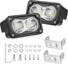 LED Pods, 3 Inch Flood CREE LED Off Road Lights 40W Small White - Flood Beam