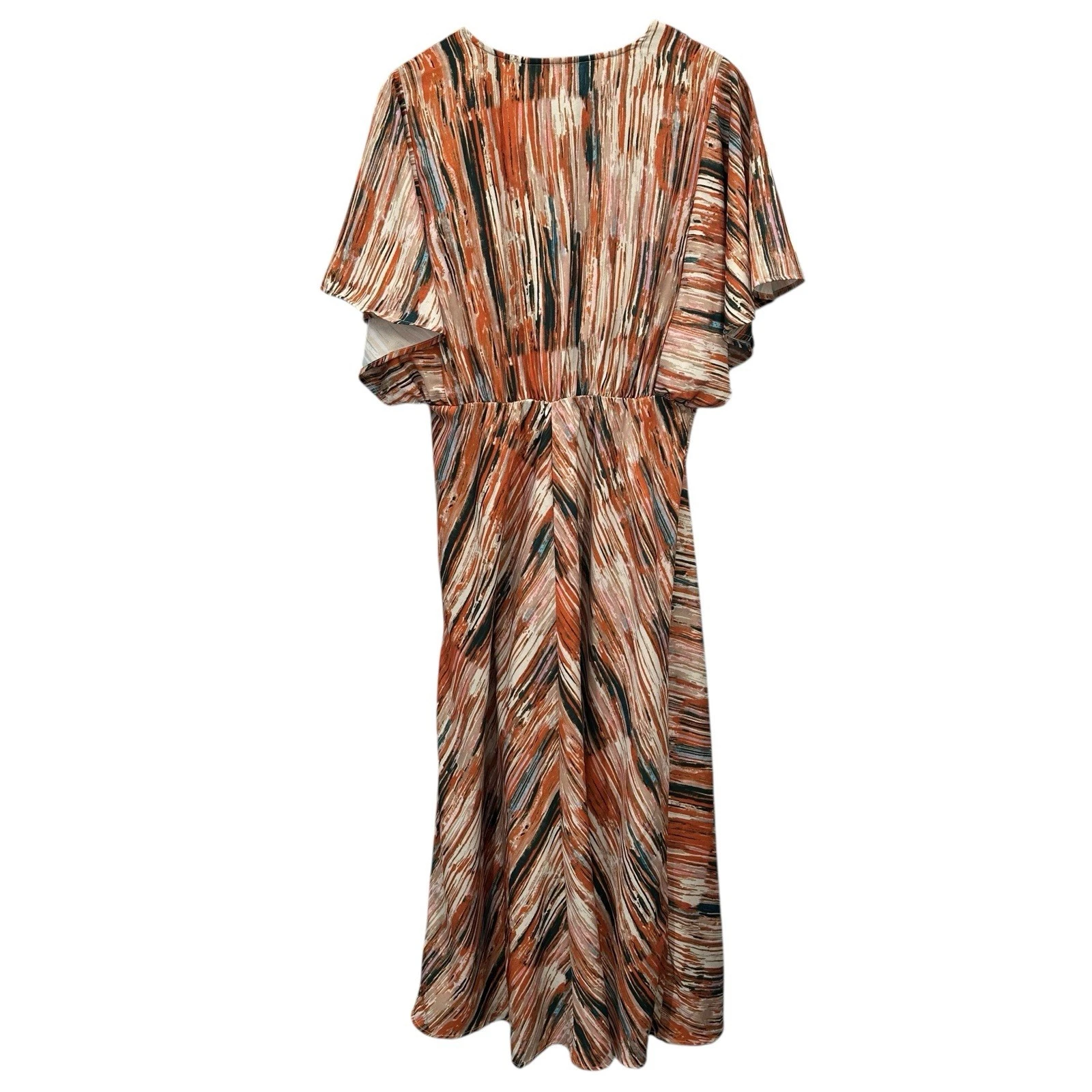 VETEMENTS Abito donna Cyra midi morbido Dintorni righe dipinte avvolgente leggero M