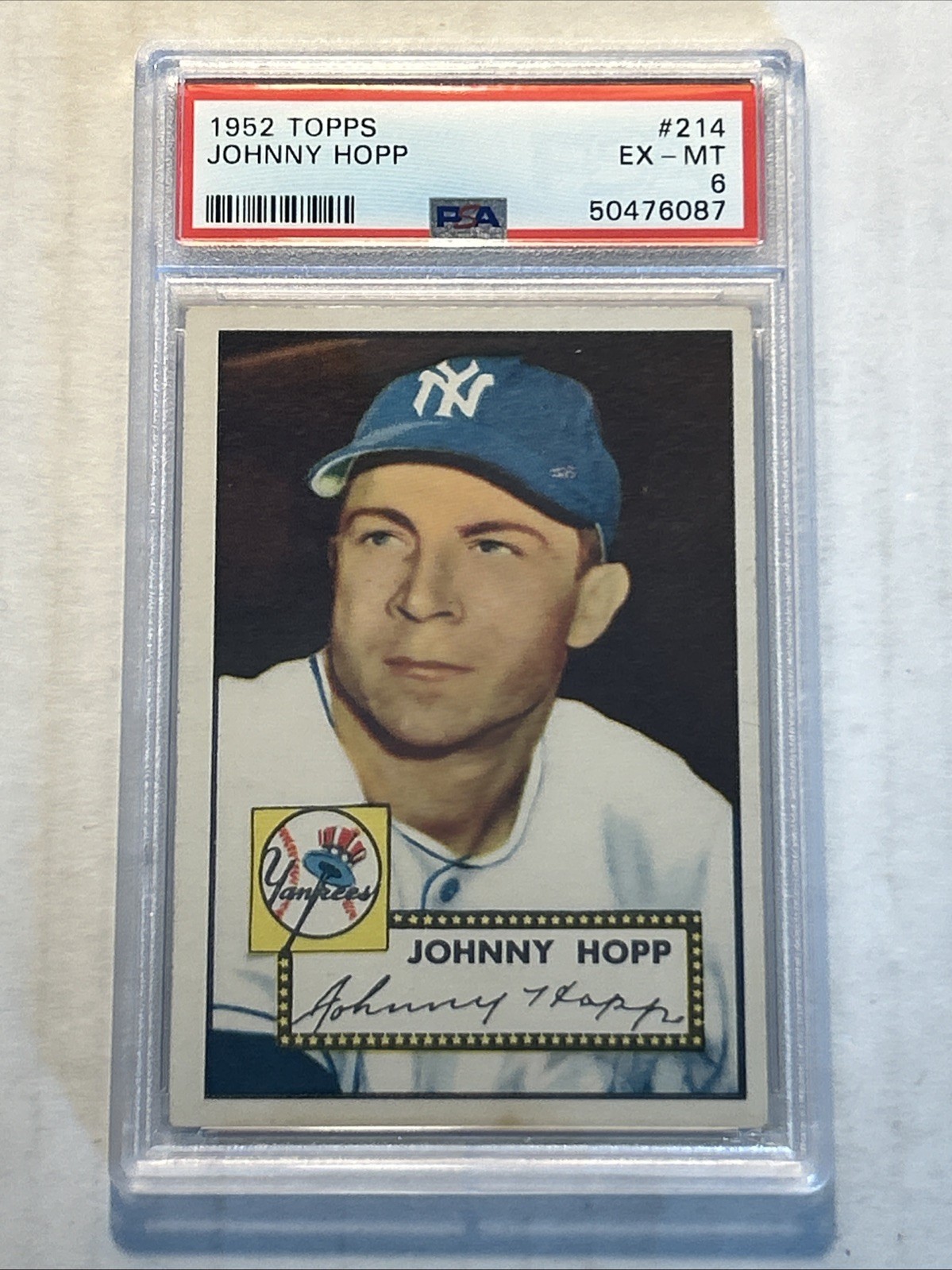 1952 Topps #214 Johnny Hopp PSA 6