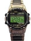 Vintage Timex Atlantis 100 Watch Men Silver Tone Black Indiglo New Battery 1996