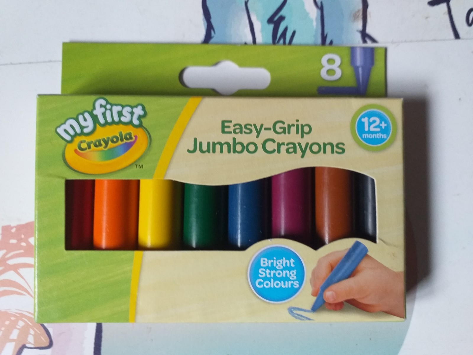 CRAYOLA: MY FIRST - EASY-GRIP JUMBO CRAYONS  X 8PK