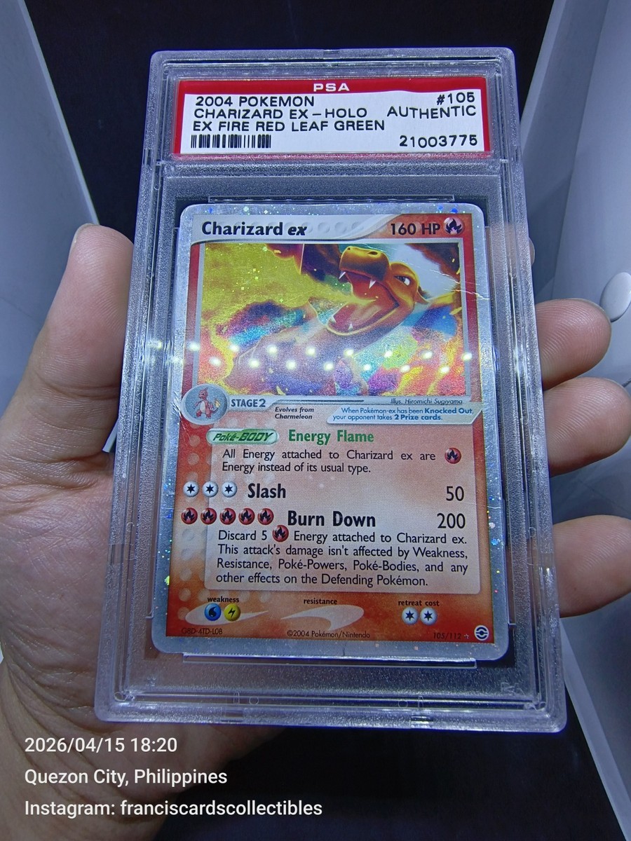 Pokemon Card - PSA AUTHENT: CHARIZARD EX #105 - HOLO (EX FIRE RED & LEAF GREEN) | eBay Pokemon Card - PSA AUTHENT: CHARIZARD EX #105 - HOLO (EX FIRE RED & LEAF GREEN) | eBay