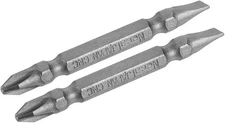 2 Pcs PH2 SL6 Magnetic Double Ended Screwdriver Bits 1/4" S2
