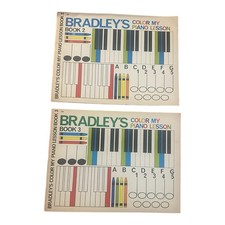 Bradley’s Color My Piano Lesson Books 2 & 3 NOS 1977 Teoria musicale principiante