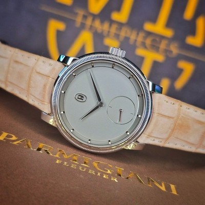 PARMIGIANI FLEURIER TORIC PETITE SECONDE 40.6MM 950 PLATINUM GREY CELADON B&P