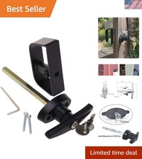 Durable 6-Inch T-Handle Lock Kit for Sheds Barns - Weather Resistant Design