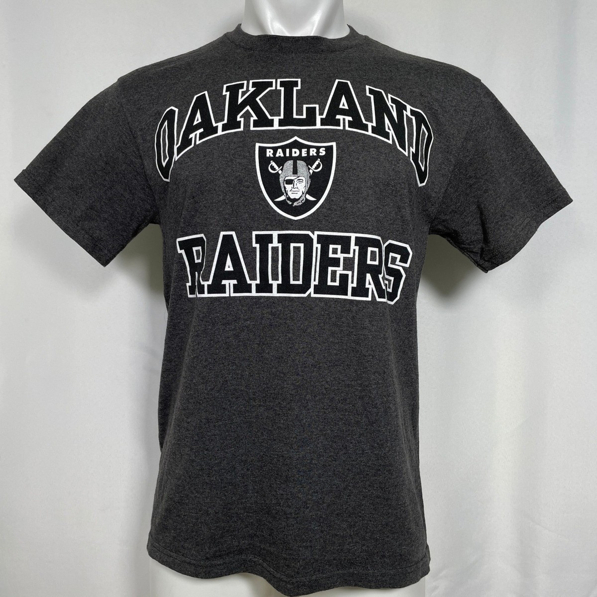 Oakland Raiders NFL Majestic Charcoal Gray T-Shirt Men's MEDIUM | eBay