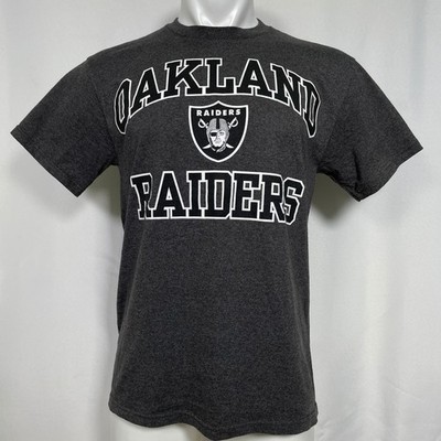 Oakland Raiders NFL Majestic Charcoal Gray T-Shirt Men's MEDIUM