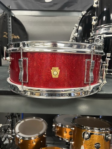 Ludwig Red Sparkle Pioneer Snare Drum 14x5” 1966