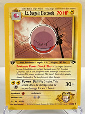 Lt. Surge's Electrode 52/132 - Gym Challenge Pokemon Card 1st Edition - NM on eBay