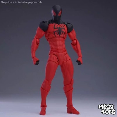 New Mess Toys Symbiote Parker Venom Red Spider-man Action Figure