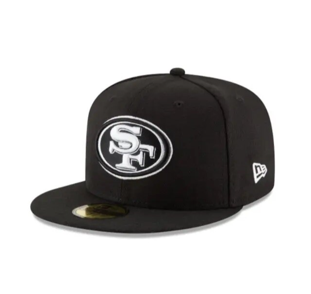 San Francisco 49ers New Era Team 59FIFTY NFL Black/White Fitted