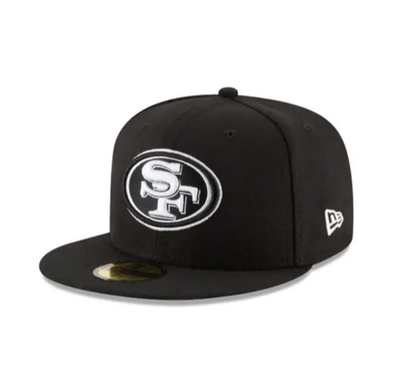 San Francisco 49ers New Era Team 59FIFTY NFL Black/White Fitted