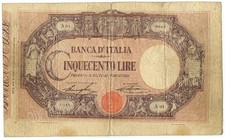 500 LIRE FALSO D'EPOCA BARBETTI GRANDE C MATRICE TESTINA DECRETO 12/2/1921 MB/BB