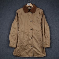 BARBOUR Jacket Womens UK 14 Brown L/W Newmarket Waterproof & Breathable Coat
