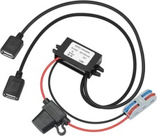 Dual USB Step Down Converter 12/24V, USB Port 8-32V to 5V Buck Converter, DC/...