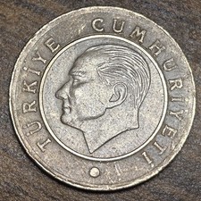 2016 Turkey 1 Turk Lirasi Bi-Metallic Coin Mustafa Kemal Ataturk KM# 1244 A90
