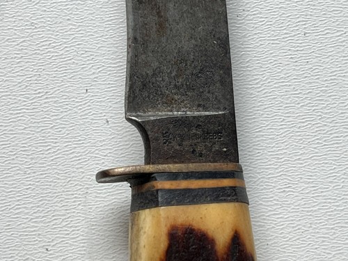 Vintage Messer, Jagdmesser, Taschenmesser, Hirschhorngriff, Kronenkrebs Solingen - Bild 4 von 5