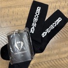 Men's Black Dress Socks/Flask Wedding Graphic Print Groomsman White Text  — photo 2