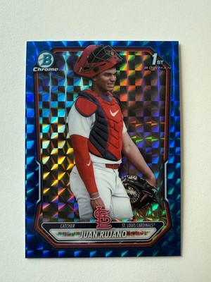 Juan Rujano 2026 1st Bowman Chrome Blue Geometric Refractor 12/150 #BCP-177