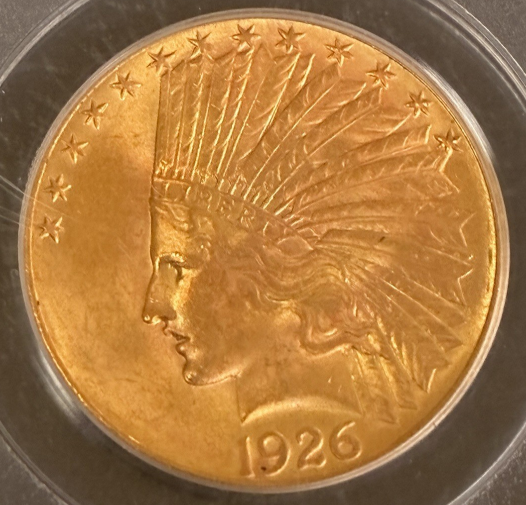 1926 $10 Indian Head Gold Eagle PCGS MS 64 Blue label Beautiful