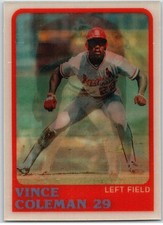 #67 Vince Coleman 1988 Sportflics Base St. Louis Cardinals