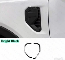 2PCS For Ranger 2023-2024 Bright Black Front Fender Side Vent Garnish Trim