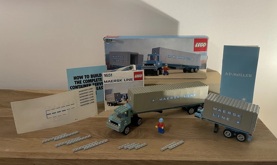 LEGO 1651-2 Maersk Line Container Truck Vintage 80s VERY RAR BOX MAERSK 1980 - Bild 4 von 4