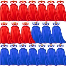 iROLEWIN 20PK Superhero Capes Masks for Kids, Party Favors, Toddler Dress Up