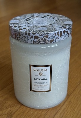 Voluspa Mokara, Large Candle Jar, 18 oz, 100 Hour Burn Time, Coconut Wax
