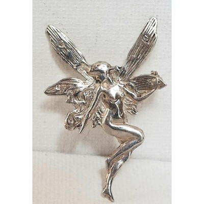 925 Sterling Silver Fairy Brooch Unbranded No Stone Estate