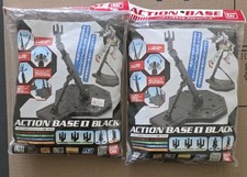 Lot of Two: Bandai Gundam Action Base 1 Black Display Stand 1/100 1/144 Scale