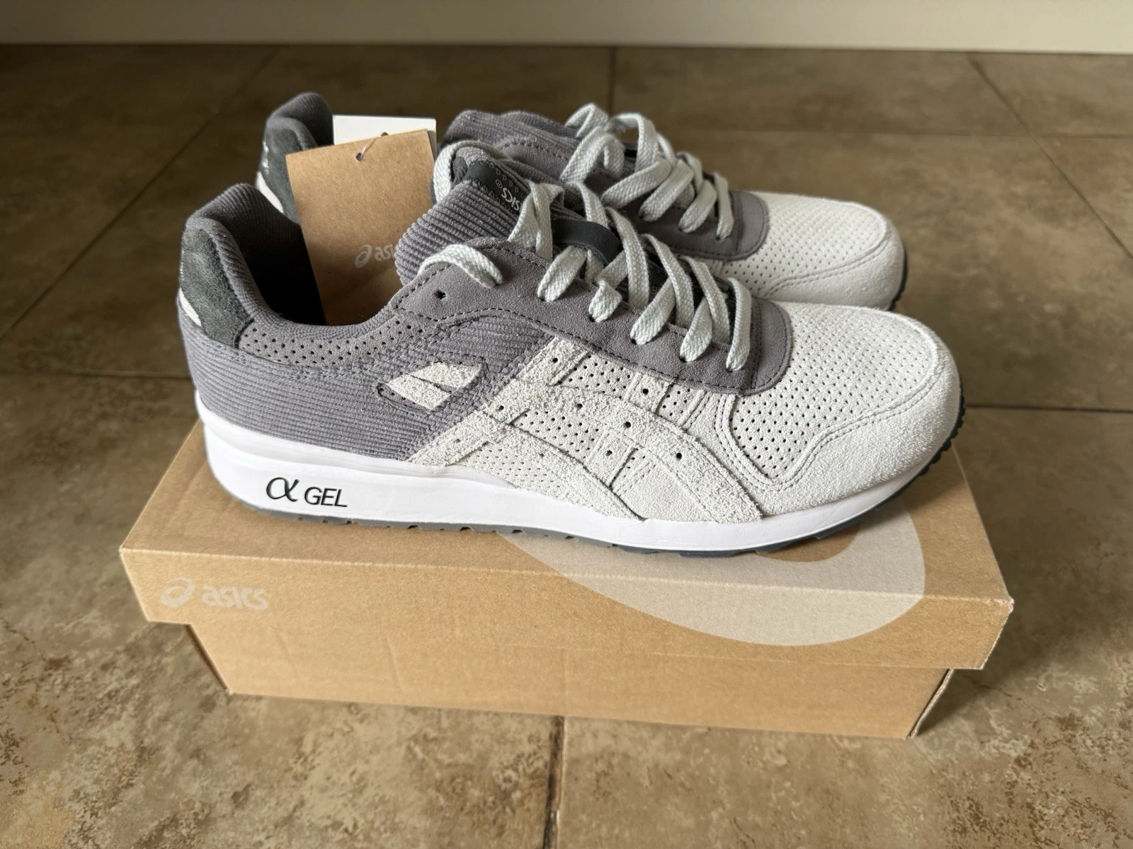 Scarpe da ginnastica nuove con scatola ASICS GT II Polar Shade Carbonio taglia UK 9 5