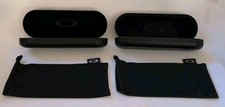 OAKLEY GLASSES CASES WITH POUCHES LOT OF 2 two HARD CLAMSHELL CASES