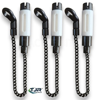 3 x White Mag Pro Bissanzeiger Spulen mit Magnetschnurclip, Bissanzeiger
