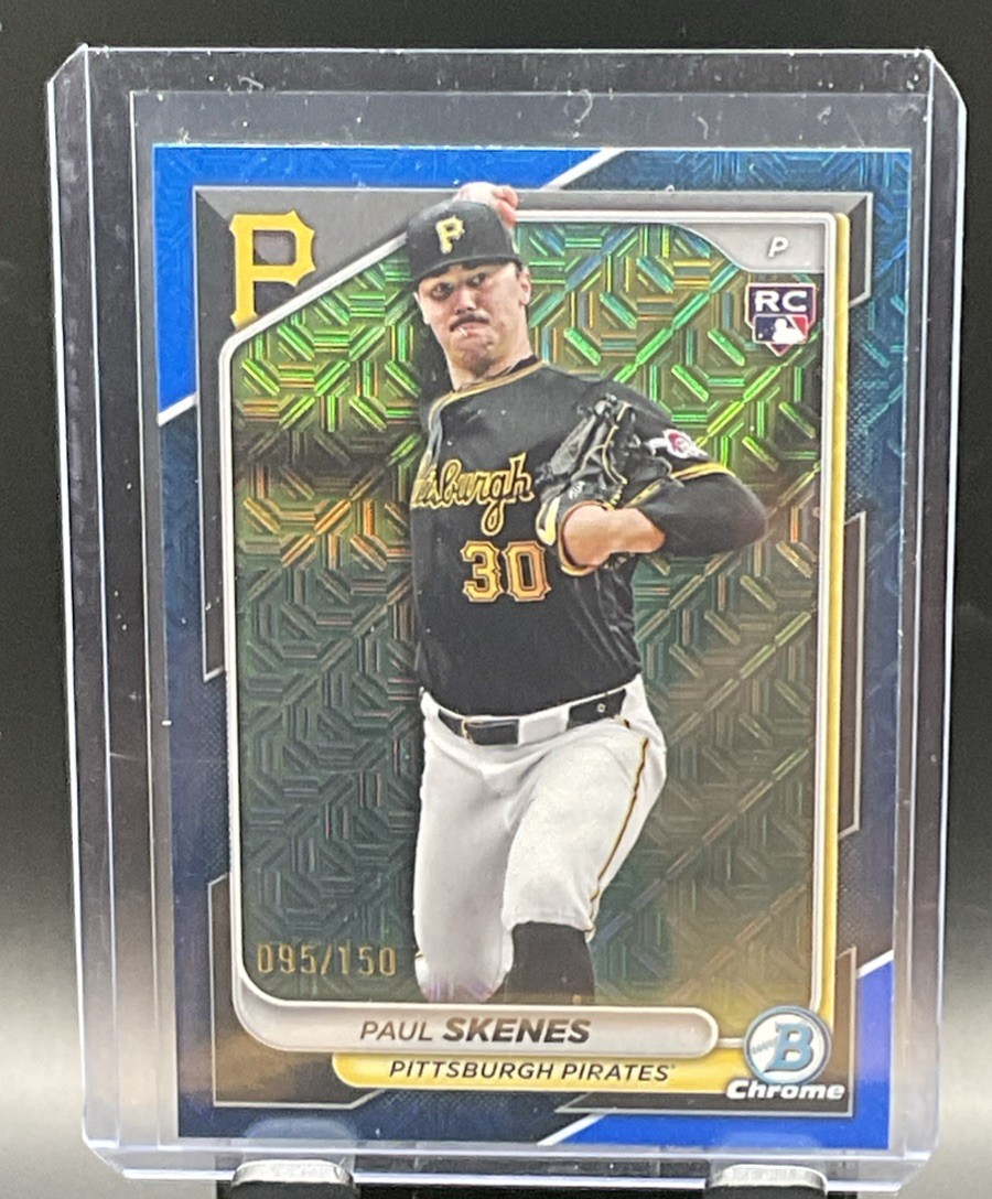 2024 Bowman Chrome - Paul Skenes #31 Blue Mojo Refractor /150 (RC)