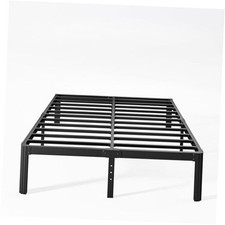 High Bed Frame No Box Spring Needed, Platform Bed Frame Size Queen 12 Inch