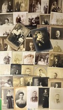 Antique Cabinet Card Photos Photograph Lot 42 Men Women Babies Families 1800 s