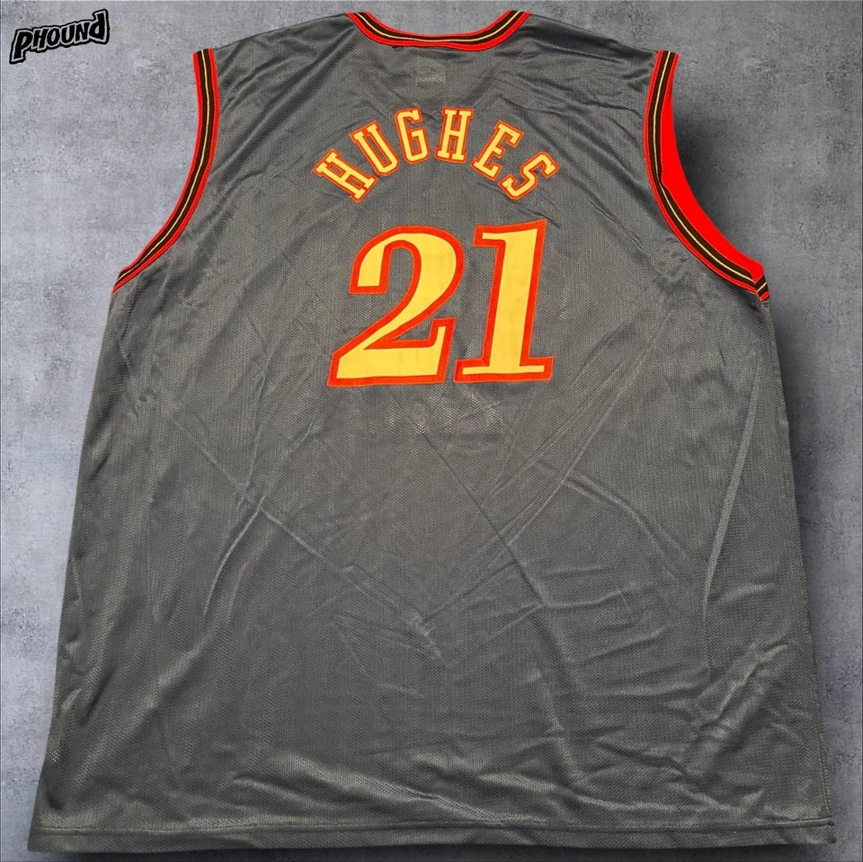 Philadelphia 76ers Jersey Mens XL Gray NBA Basketball Larry Hughes 21 Champion - Image 2 of 4