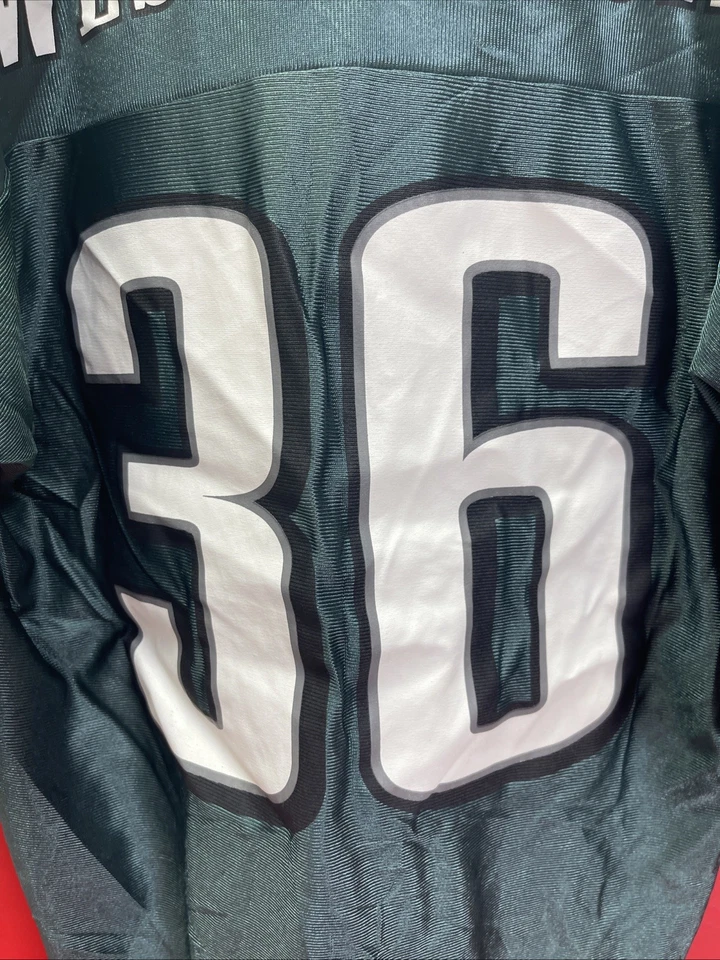 Camiseta deportiva de fútbol americano vintage Philadelphia Eagles Brian Westbrook Reebok NFL talla L Foto 2 de 4