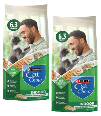 2 Packs Purina Cat Chow Indoor Dry Cat Food Hairball Healthy Weight 6.3 lb