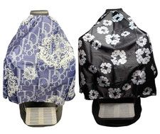 2 Pack Barber and hair stylist capes Blue and Black